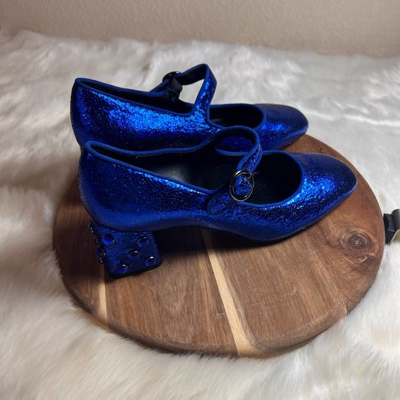 Geox Royal Blue Metallic Seyla Leather Pump Size 36 NWOB - Picture 9 of 13